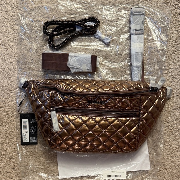 MZ Wallace Metallic Copper Crosby Crossbody Sling - Picture 3 of 4